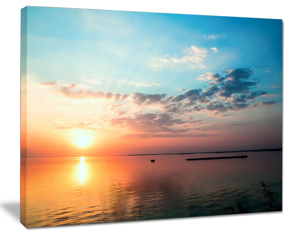 "Dramatic Sunset Cloudy Sky" Oversized Beach Canvas Artwork, 40"x30"