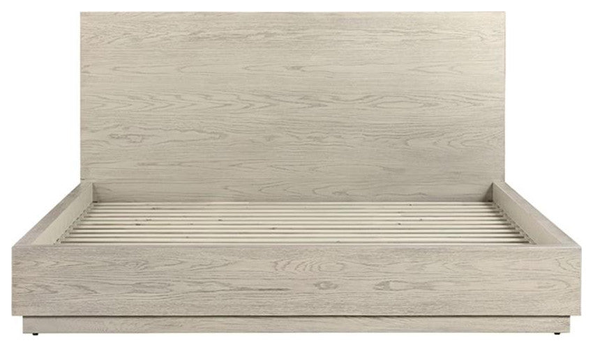 Armen Living Abbey King Modern Wood Platform Bed in Gray Oak