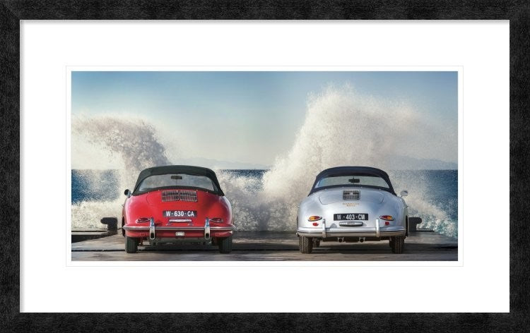 "Ocean Waves Breaking on Vintage Beauties"  by Gasoline Images, 32x20"