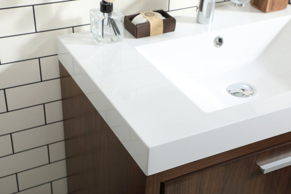 Walker 30" Single Bathroom Vanity, Walnut