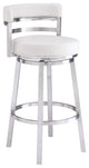 Madrid Contemporary 30" Bar Height Barstool in Brushed Stainless Steel Finish