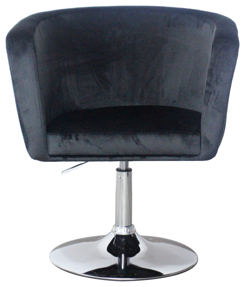 Simone Vanity Armchair, Black Velvet