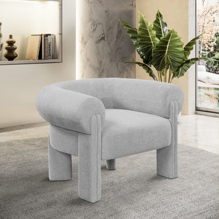 Stefano Upholstered Accent Chair, Grey