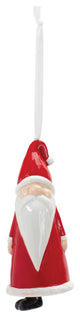 Ceramic Santa Bell Ornament, Set of 12
