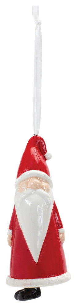 Ceramic Santa Bell Ornament, Set of 12