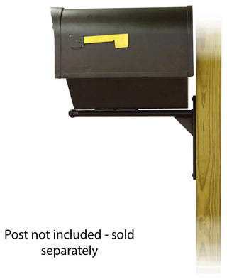 Classic Mailbox With Newspaper Tube & Ashley Front Mailbox Mounting Bracket