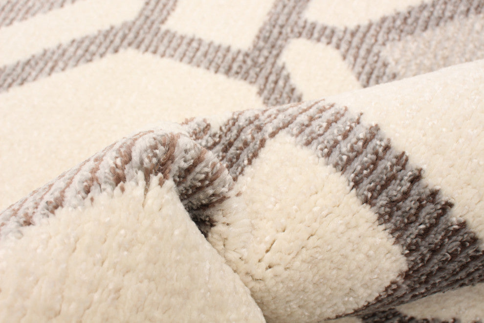 eCarpetGallery Geometric Area Rug 5x7, Ivory