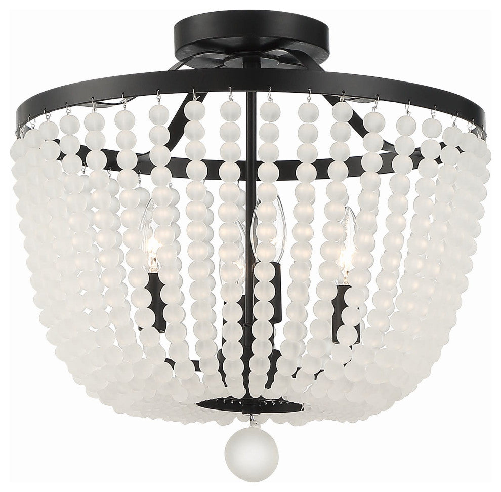 Crystorama Lighting Group 604_CEILING Rylee 4 Light 17"W - Matte Black with