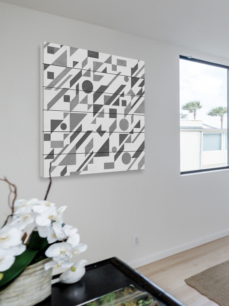 "Native Deconstruction" Painting Print on White Wood