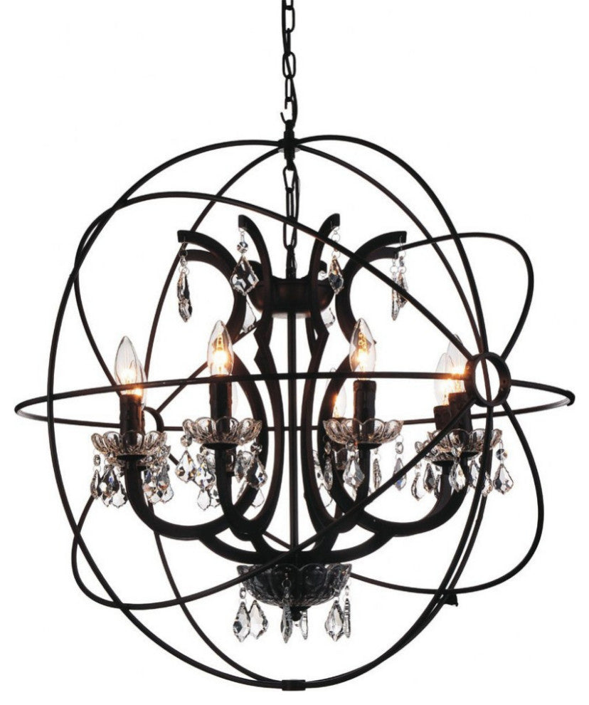 CWI Lighting 5465P28DB-8 8 Light Chandelier with Brown Finish