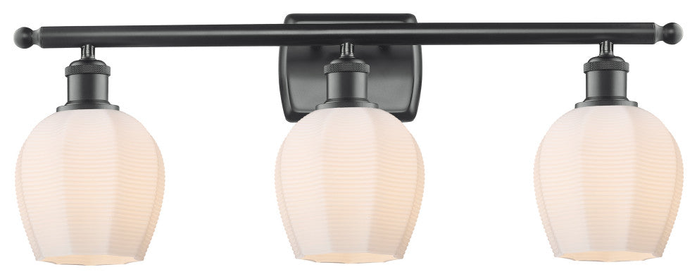 Innovations 516-3W-BK-G461-6-LED 3 Light Bath Vanity Light, Matte Black