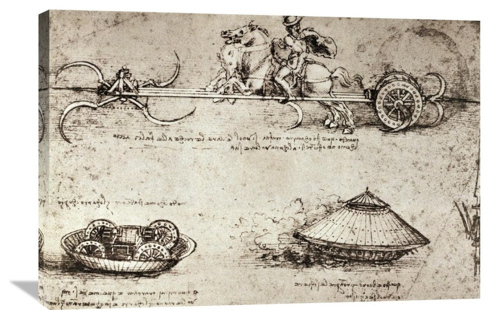 "Military Inventions Sketches" Artwork, 36"x24"