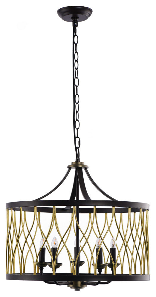 Lazzur Selune 5 Light 21" Matte Oil Rubbed Bronze Pendant