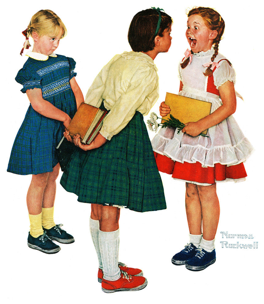 "Missing tooth" Painting Print on Canvas by Norman Rockwell