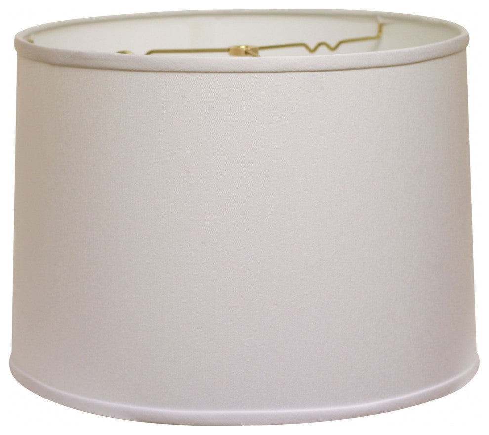 17" White Throwback Drum No Slub Lampshade