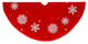 48-in diameter Velvet Felt Holiday Pom Pom Snowflake Tree Skirt