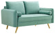 Revive Performance Velvet Loveseat - Mint
