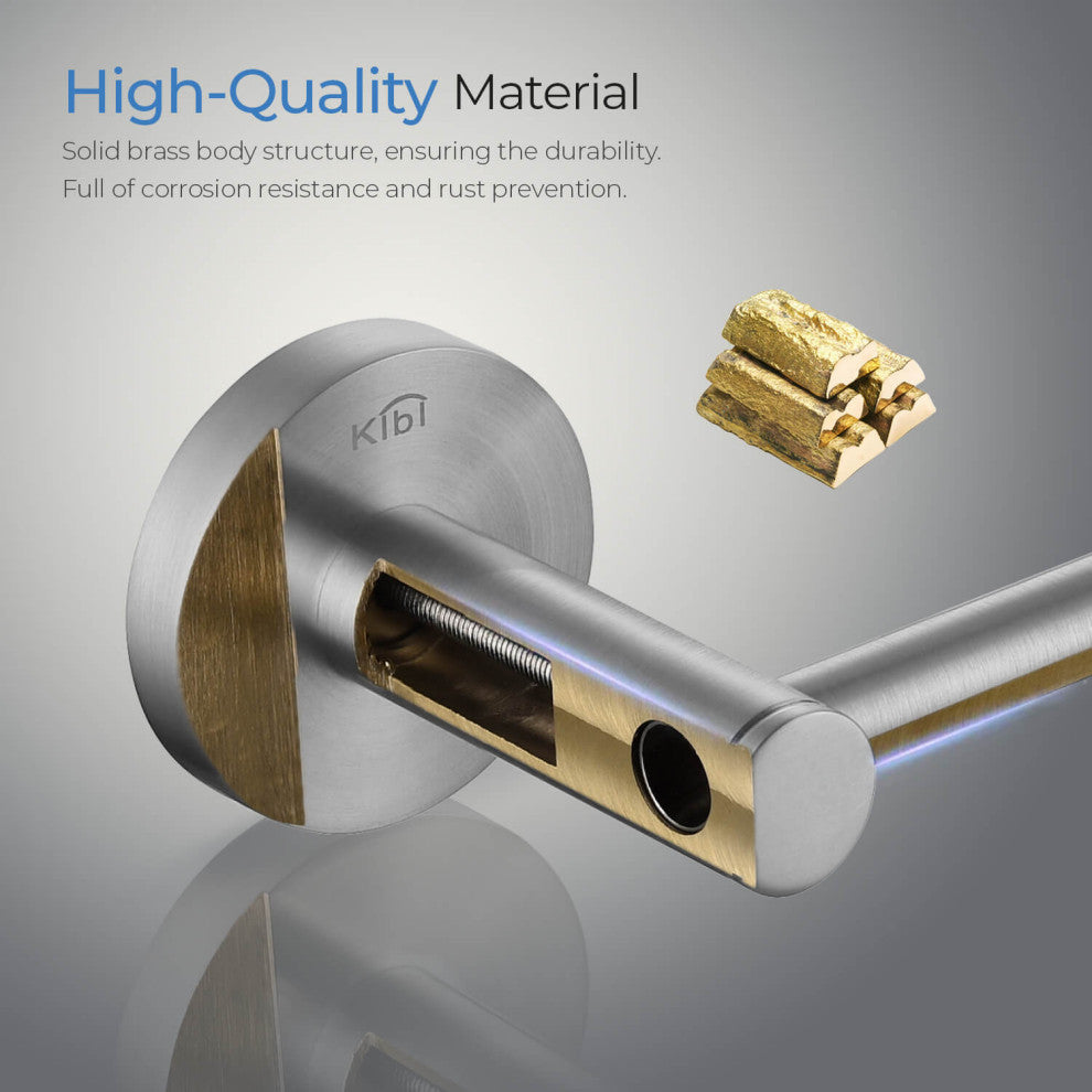 Circular 24" Bathroom Towel Bar KBA1404, Brushed Nickel