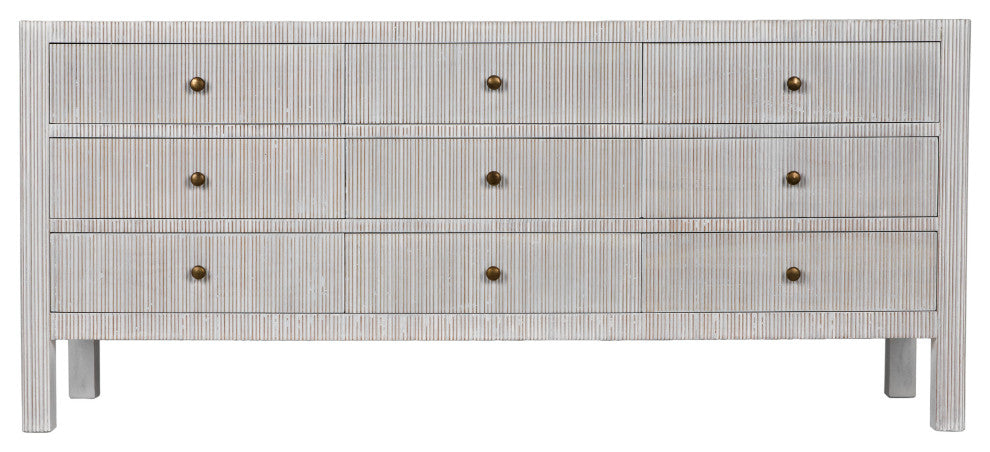 Conrad 9 Drawer Dresser, White Wash