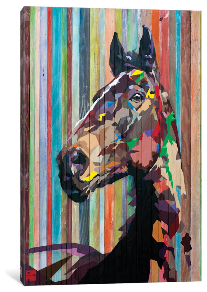 "Geo Horse" by DAAS, Canvas Print, 18"x12"