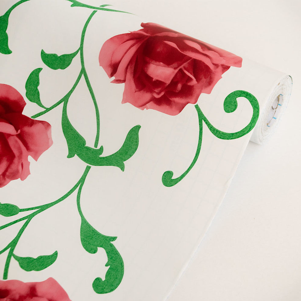 Rose Vine - Vinyl Self-Adhesive Wallpaper Prepasted Wall Decor (Roll)