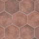 Matter Hex Red Porcelain Floor and Wall Tile