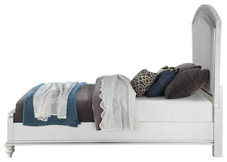 Acme Maverick California King Bed, Fabric & Platinum