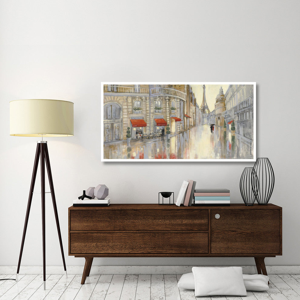 "Touring Paris Couple" Digital Paper Print by Julia Purinton, 62"x32"
