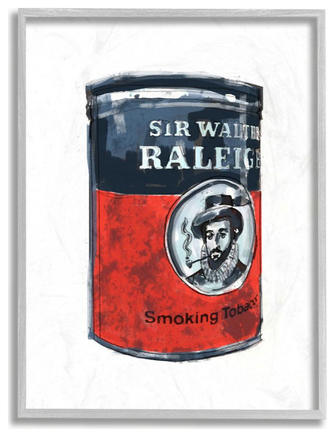 Smoking Tobacco Painted Can Design, 16"x20"