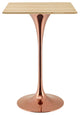 Tulip 28" Square Wood Bar Table-Rose Natural
