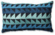 Pillow Perfect Samba Rectangular Throw Pillow, Teal Blue Black