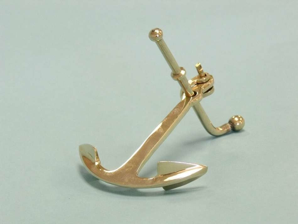 Solid Anchor Paperweight, Brass