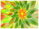Dancing Green Fractal Flower, Floral Canvas Art Print, 40"x30"