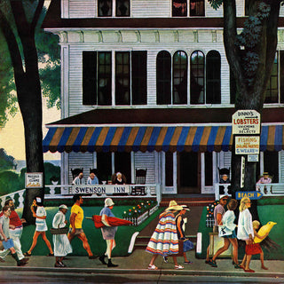 "Inn in Ogunquit" Painting Print on Canvas by John Falter