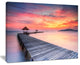 "Stylish Wooden Bridge And Beach Sky" Sea Pier Wall Art Canvas Print, 40"x30"