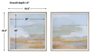 Uttermost Abstract Coastline Framed prints, 2-Piece Set