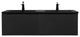 Matte Black Wall Mount Bath Vanity, Integrated Sink, Black Sink, 72" Double Sink