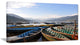 Colorful Boats Pokhara Lake, Boat Canvas Art Print, 40x20