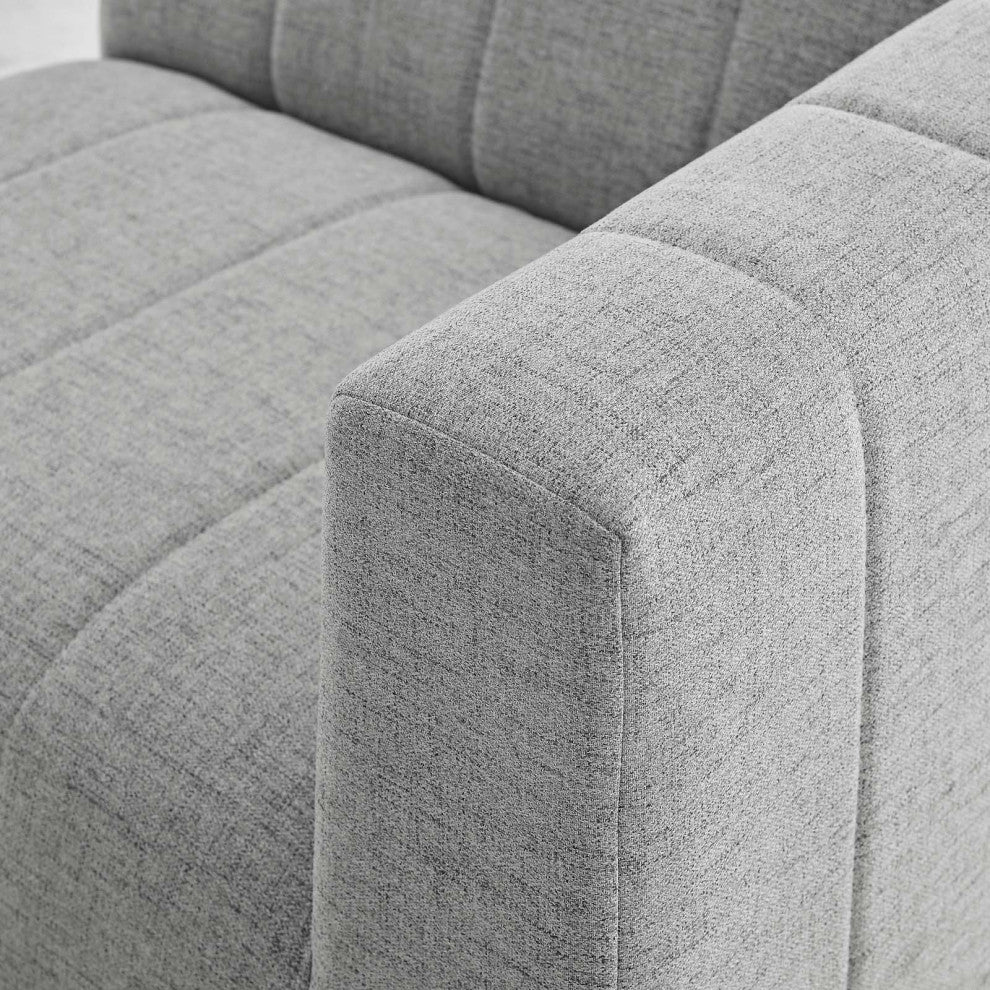 Bartlett Upholstered Fabric Upholstered Fabric 3-Piece Sofa Light Gray