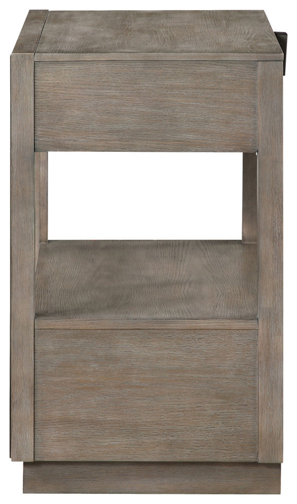 Durango 2-drawer Nightstand Bedside Table Taupe Oak