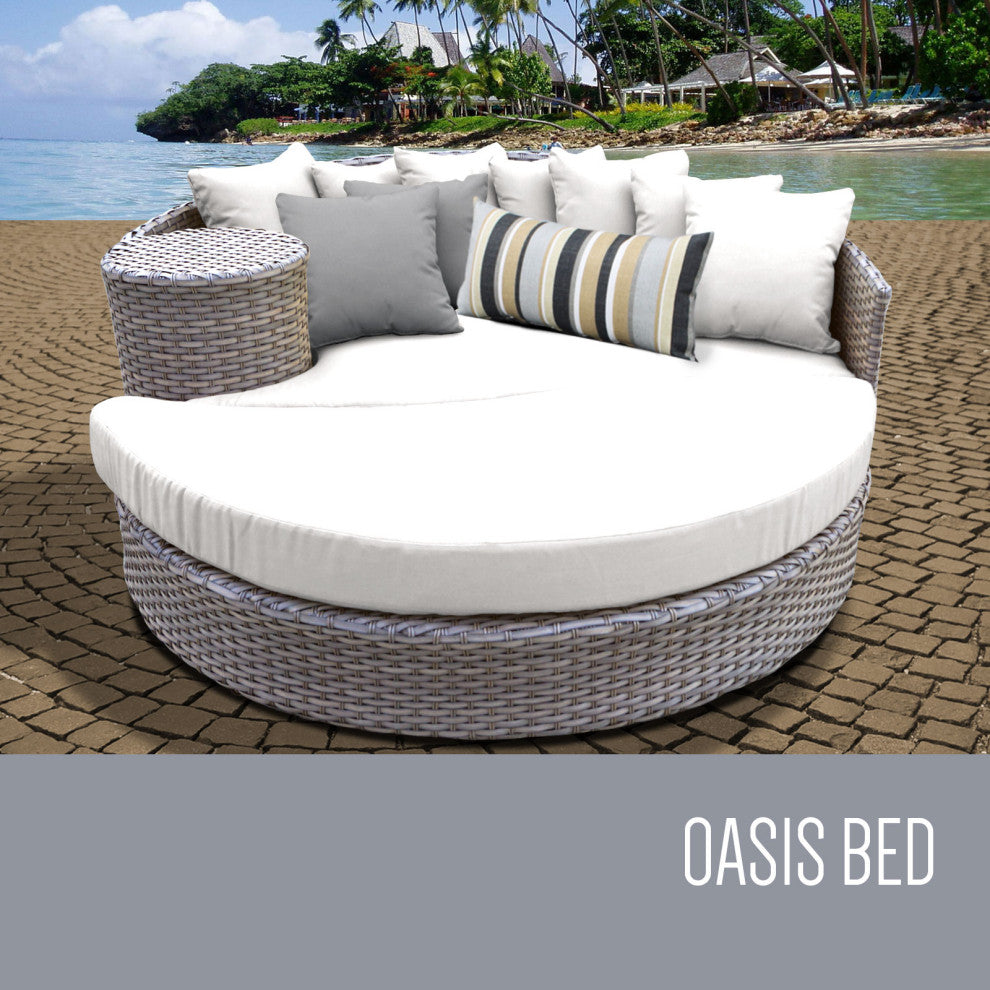 Oasis Circular Sun Bed, Outdoor Wicker Patio Furniture