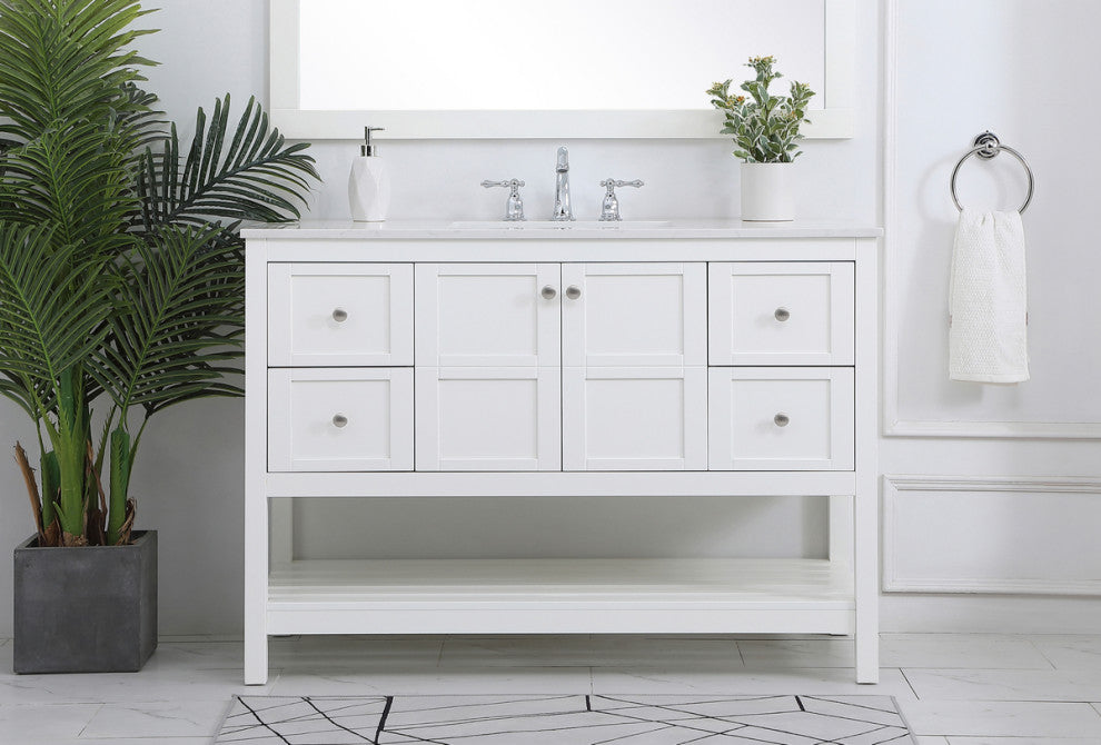 Tucker White 48" Single Sink Bathroom Vanity