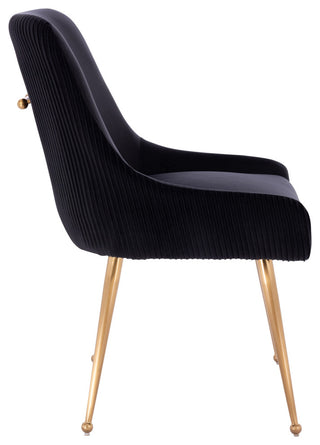 Helen Velvet Dining Chair, Black