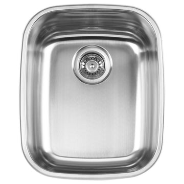 Italia Kitchen Series 15" Dual Mount Stainless Steel Bar/Prep Sink
