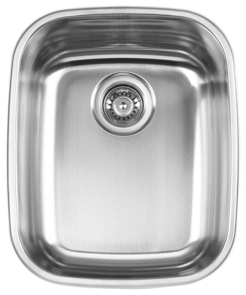 Italia Kitchen Series 15" Dual Mount Stainless Steel Bar/Prep Sink