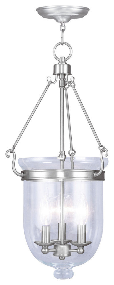 Jefferson Chain-Hang Light, Brushed Nickel