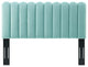 Headboard, Twin Size, Velvet, Blue, Modern Contemporary, Bedroom Master Suite