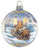 Hand Painted Scenic Glass Ornament Fairy Girl Ball