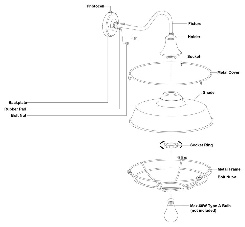 Vaxcel Lighting T0610 Dorado 10" Tall Outdoor Wall Sconce - Dark Bronze / Light