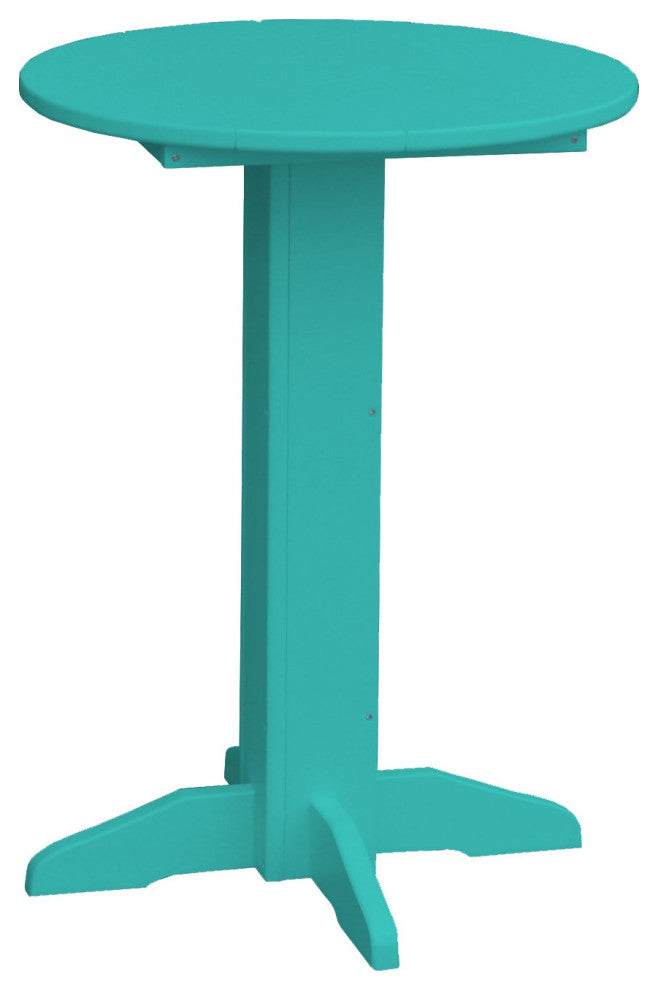 Poly Lumber Bistro Table, Aruba Blue, Round